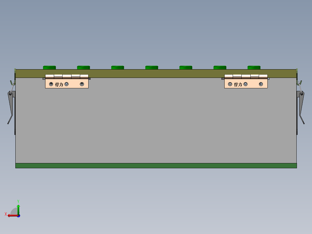 网口按键盒治具后视图