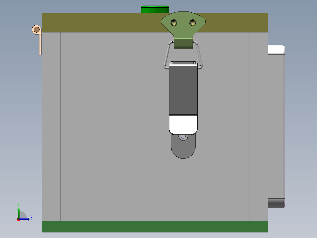 网口按键盒治具左视图