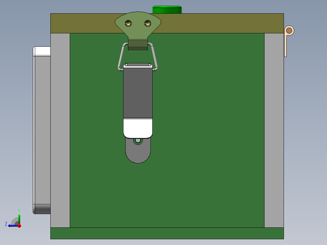 网口按键盒治具右视图