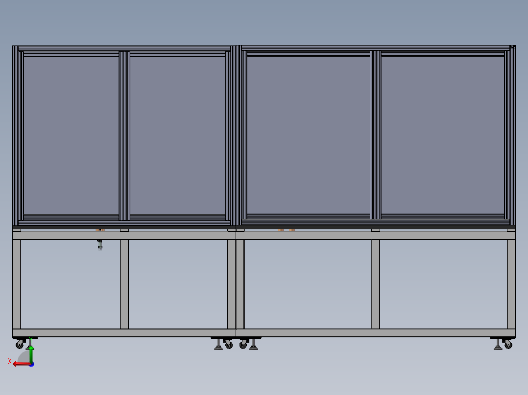 阀体自动装配组装线sw17可编辑后视图