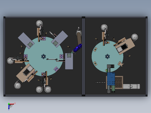 阀体自动装配组装线sw17可编辑俯视缩略图