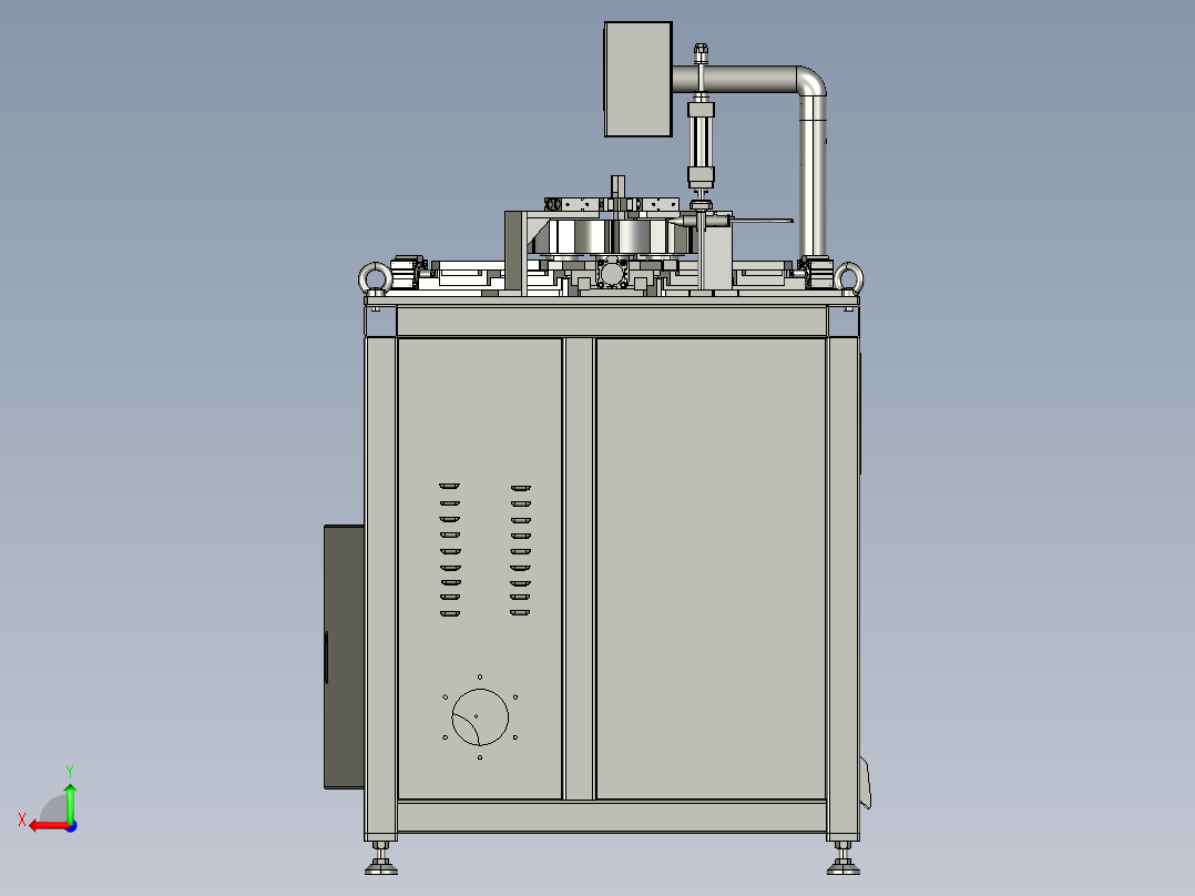 箭翼自动粘贴设备（自动贴标机）3D模型后视图
