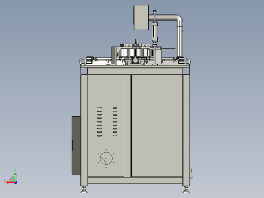 箭翼自动粘贴设备（自动贴标机）3D模型后视缩略图