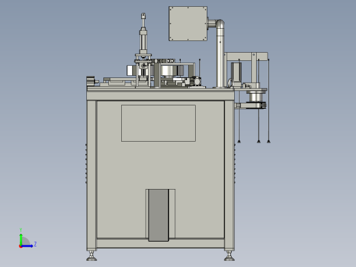 箭翼自动粘贴设备（自动贴标机）3D模型左视缩略图