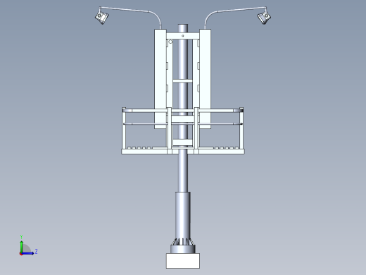 billboard大型广告牌支架3D数模图纸 Solidworks设计左视缩略图
