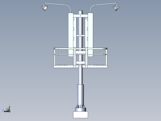 billboard大型广告牌支架3D数模图纸 Solidworks设计右视缩略图