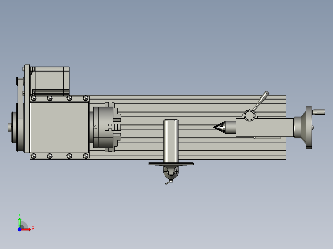 小型木工车床前视图
