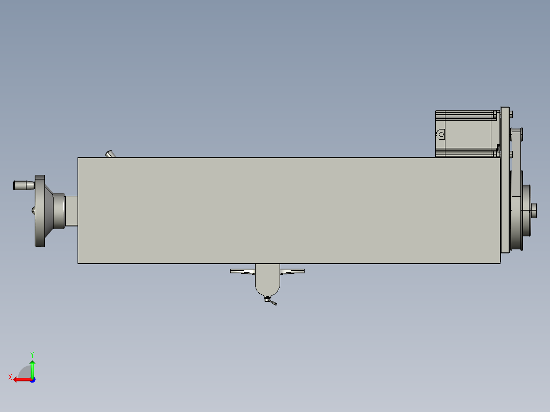 小型木工车床后视图