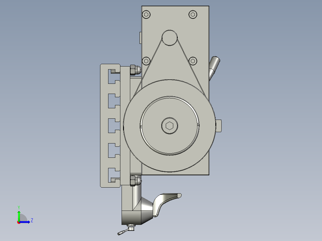 小型木工车床左视图