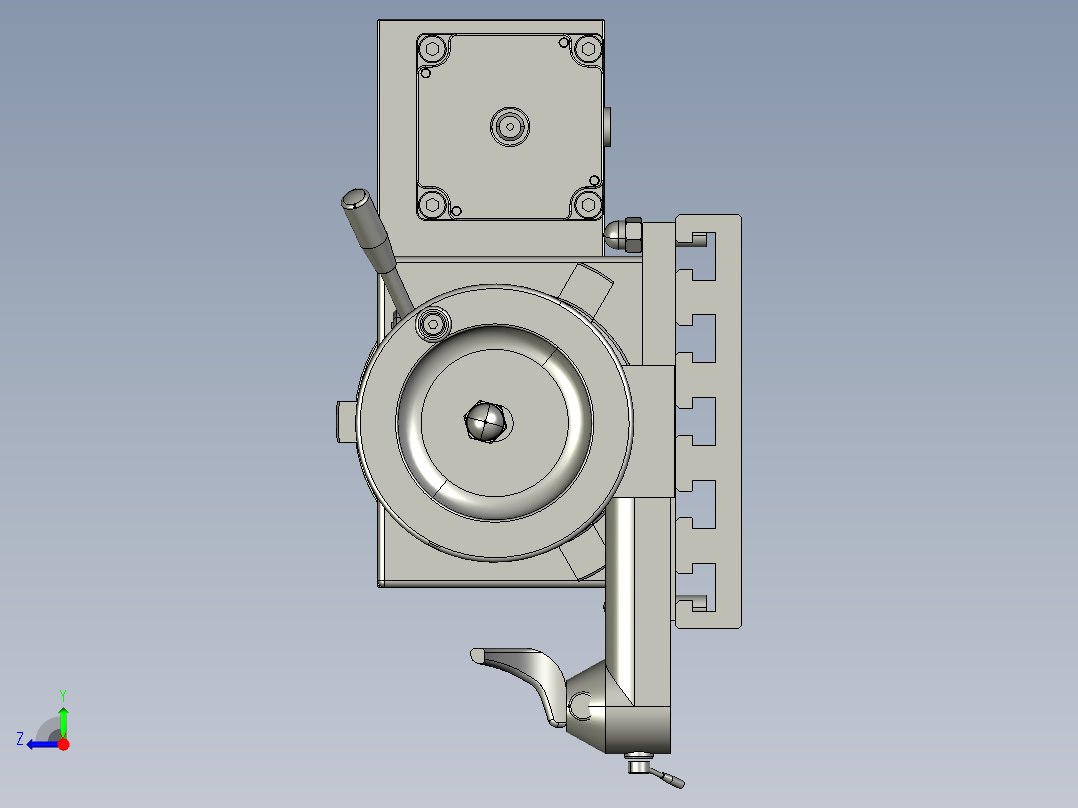 小型木工车床右视图
