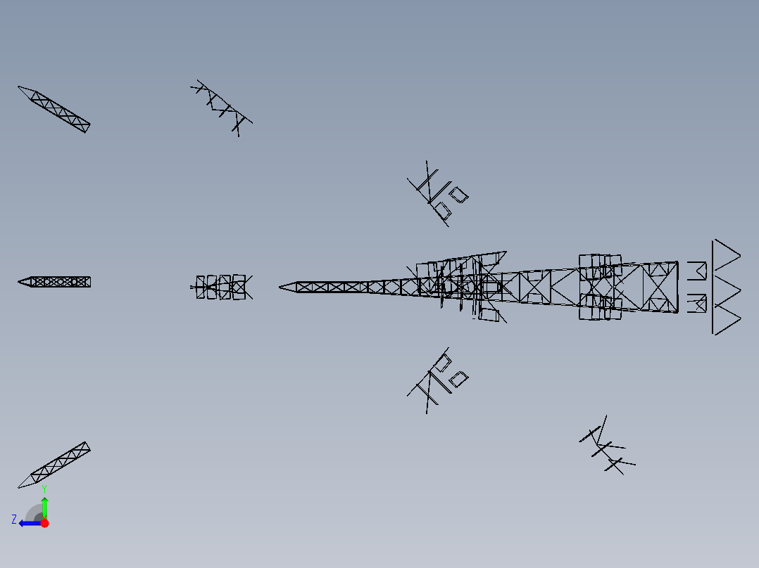印度的塔楼设计图纸右视图