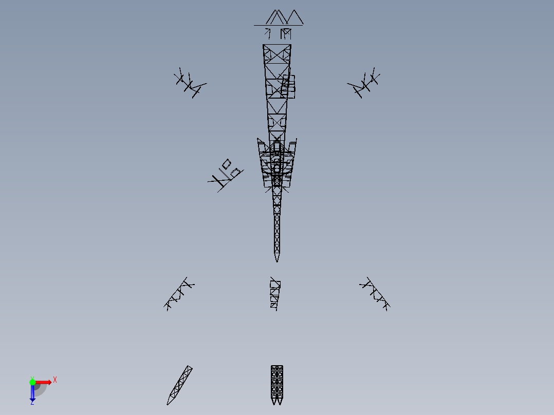印度的塔楼设计图纸俯视图