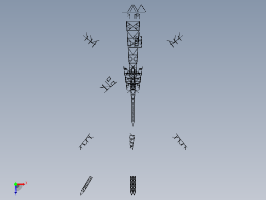 印度的塔楼设计图纸俯视缩略图