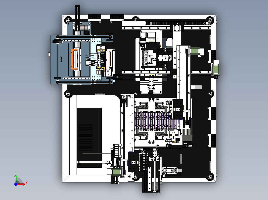 自动焊锡机设备模型前视图