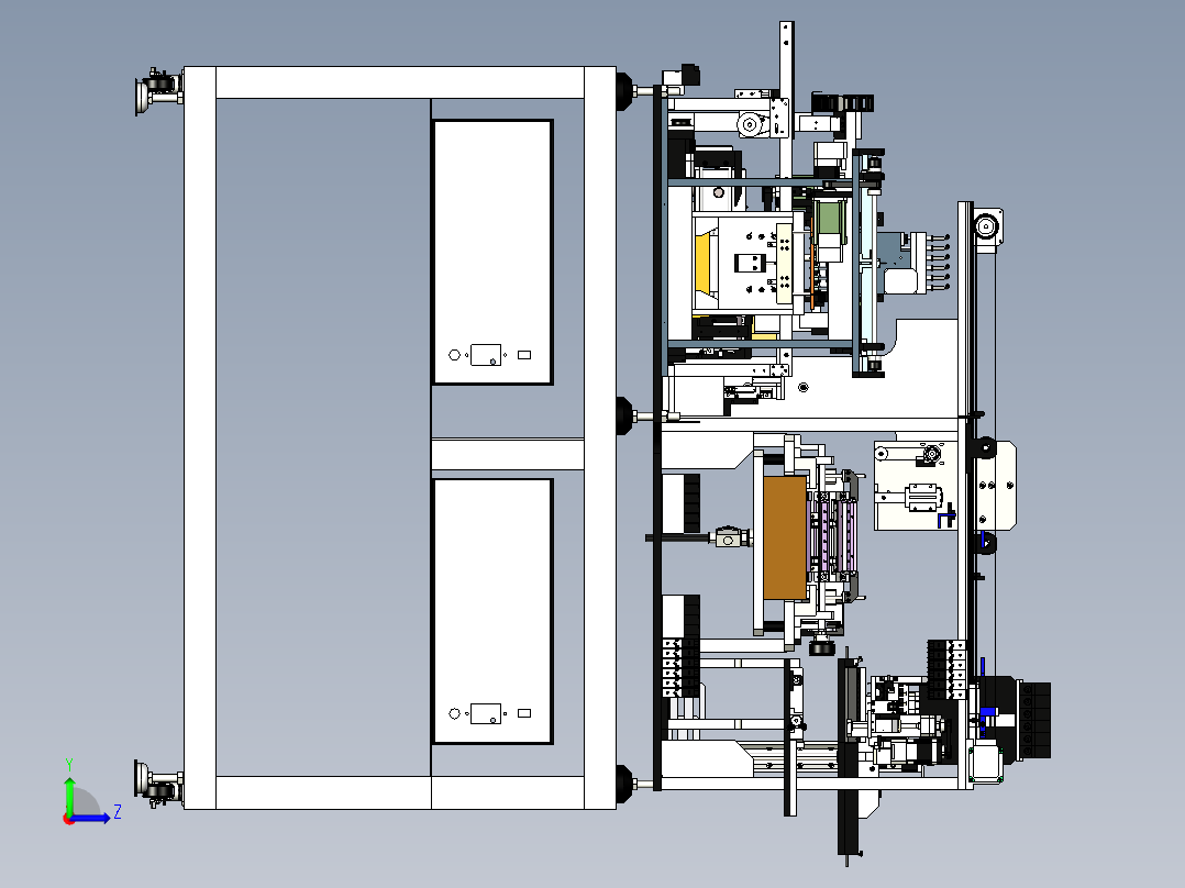 自动焊锡机设备模型左视图