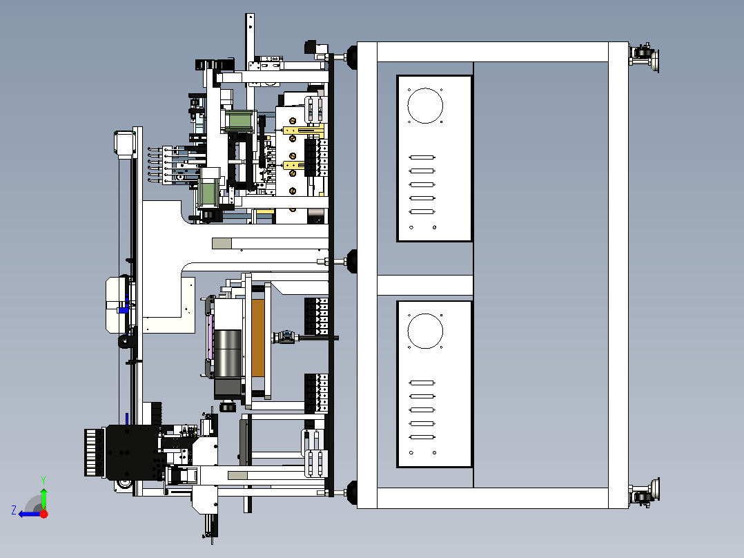 自动焊锡机设备模型右视图