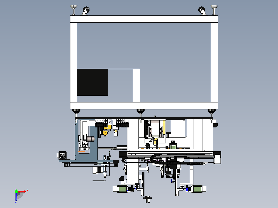 自动焊锡机设备模型俯视图