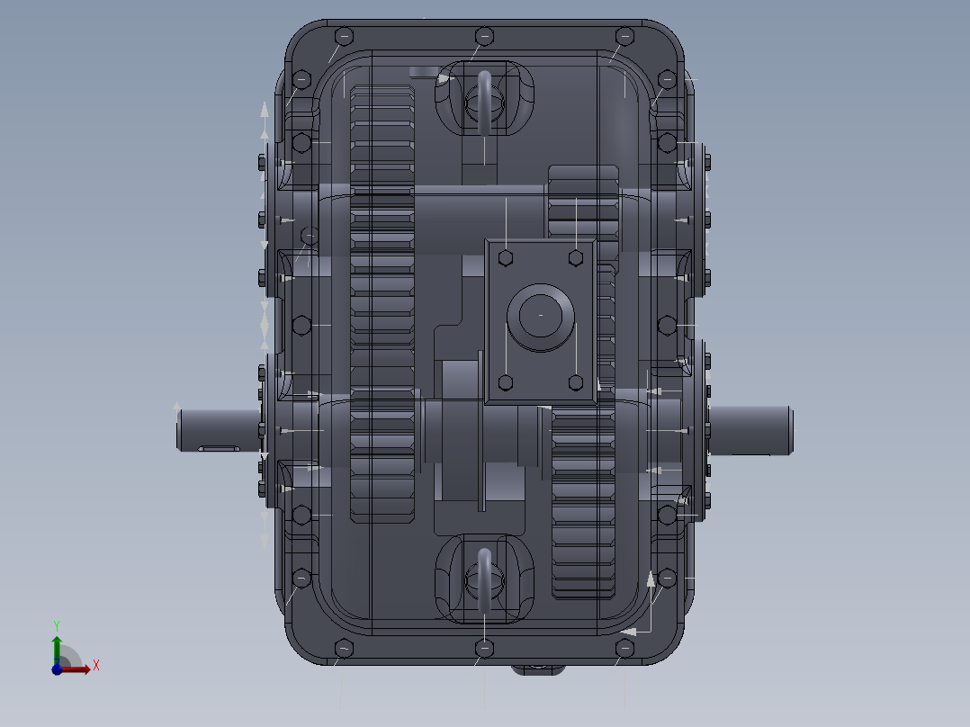 透明的减速机前视图