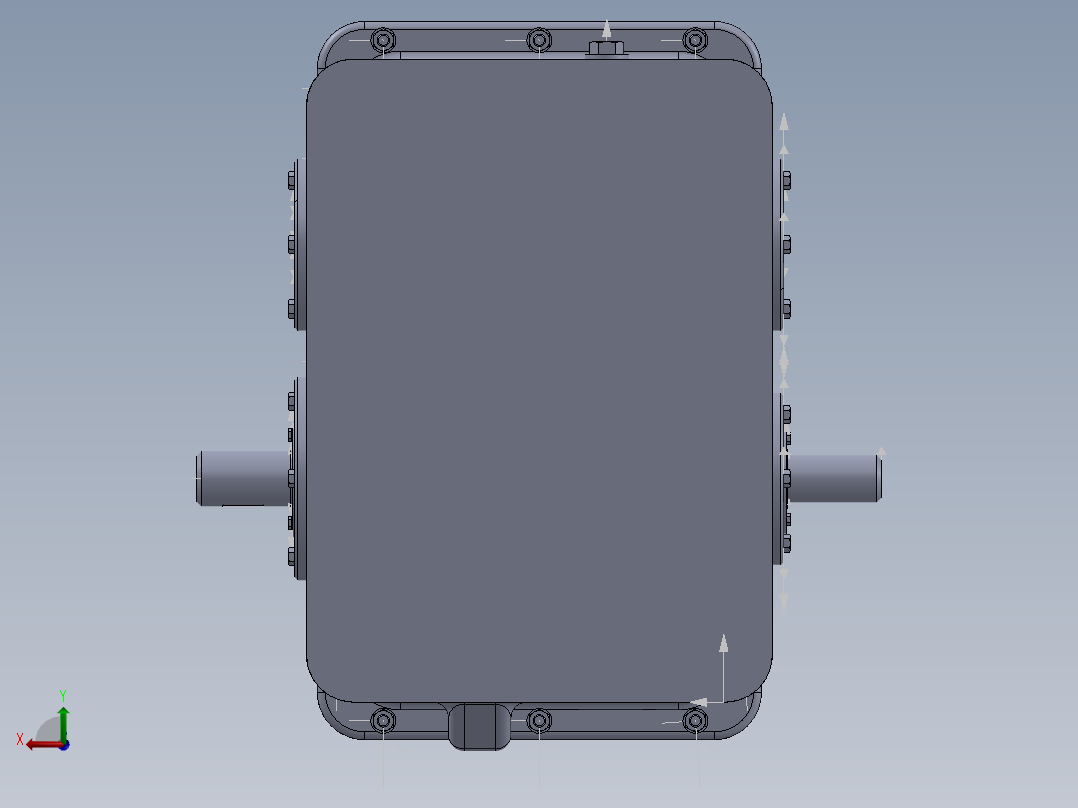 透明的减速机后视图