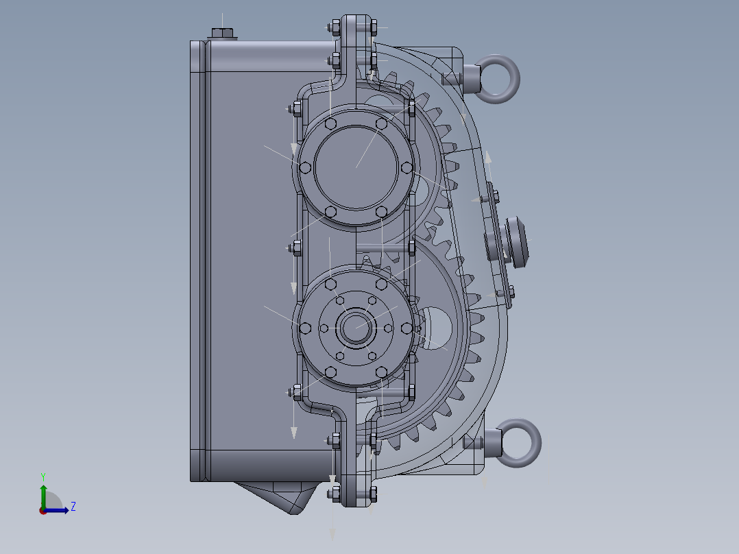 透明的减速机左视图
