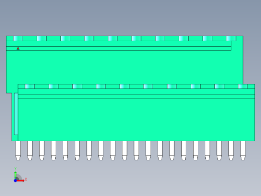 DEGSON 2EDG 系列 5.0mm 可插拔接线端子组-2EDGVT-5.0-20P-14-00AH前视缩略图