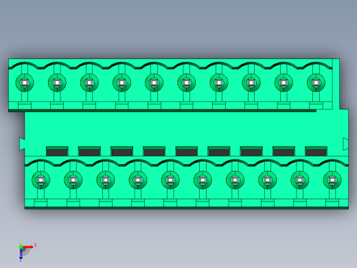DEGSON 2EDG 系列 5.0mm 可插拔接线端子组-2EDGVT-5.0-20P-14-00AH俯视缩略图