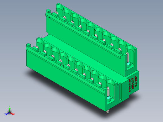 DEGSON 2EDG 系列 5.0mm 可插拔接线端子组-2EDGVT-5.0-20P-14-00AH正等轴测缩略图