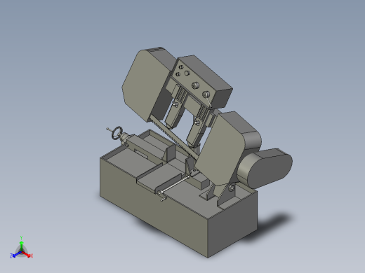 177数控锯床正等轴测缩略图