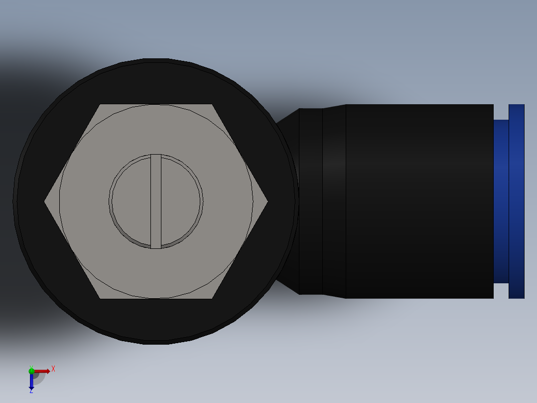 Ø12 x 1-2 - CONTROLE DE FLUXO 90° BANJO (C0K511248)俯视图