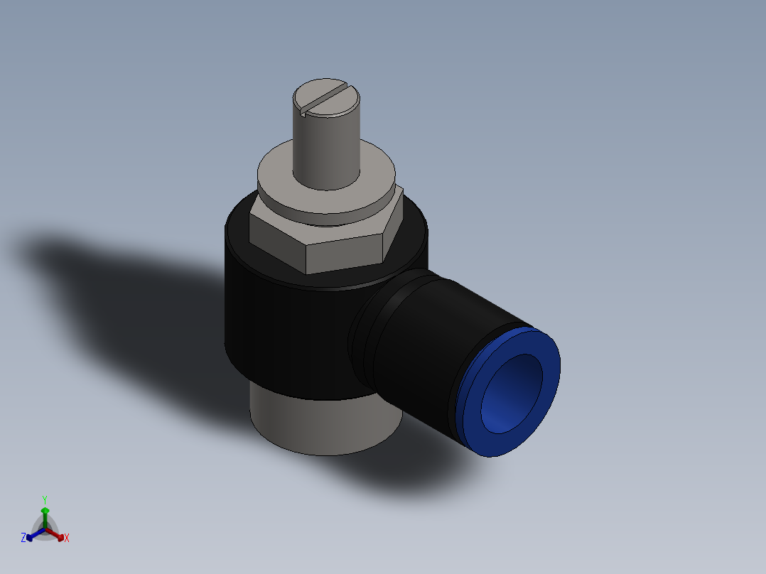 Ø12 x 1-2 - CONTROLE DE FLUXO 90° BANJO (C0K511248)正等轴测图