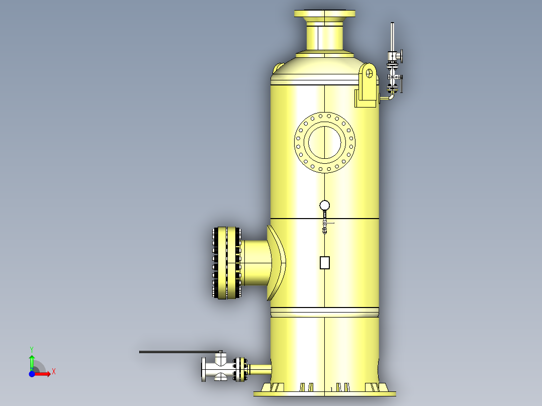 带旋风管的洗涤器可用于CGS加油站并过滤气体前视图