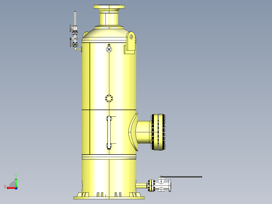 带旋风管的洗涤器可用于CGS加油站并过滤气体后视图