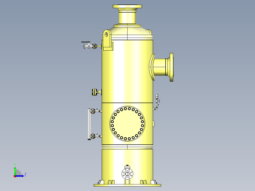 带旋风管的洗涤器可用于CGS加油站并过滤气体左视图