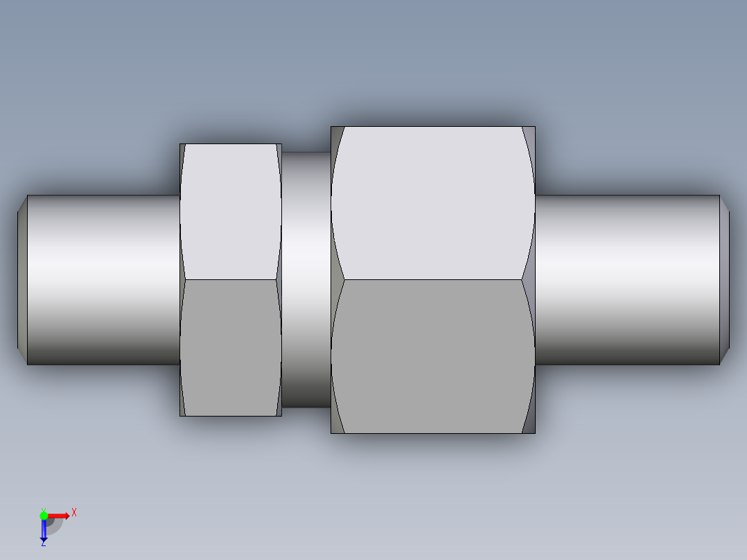 卡套式工业通用硬管接头EO_Weld_fitting_for_tubes_ASK620X3S俯视图