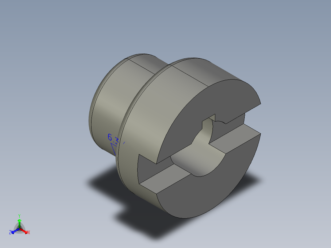 联轴器proe模型93899==20正等轴测图