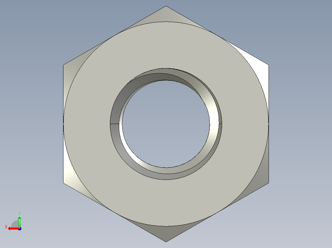 公制六角螺母-Metric Hex Nuts M3 x 0.5mm Thread后视图