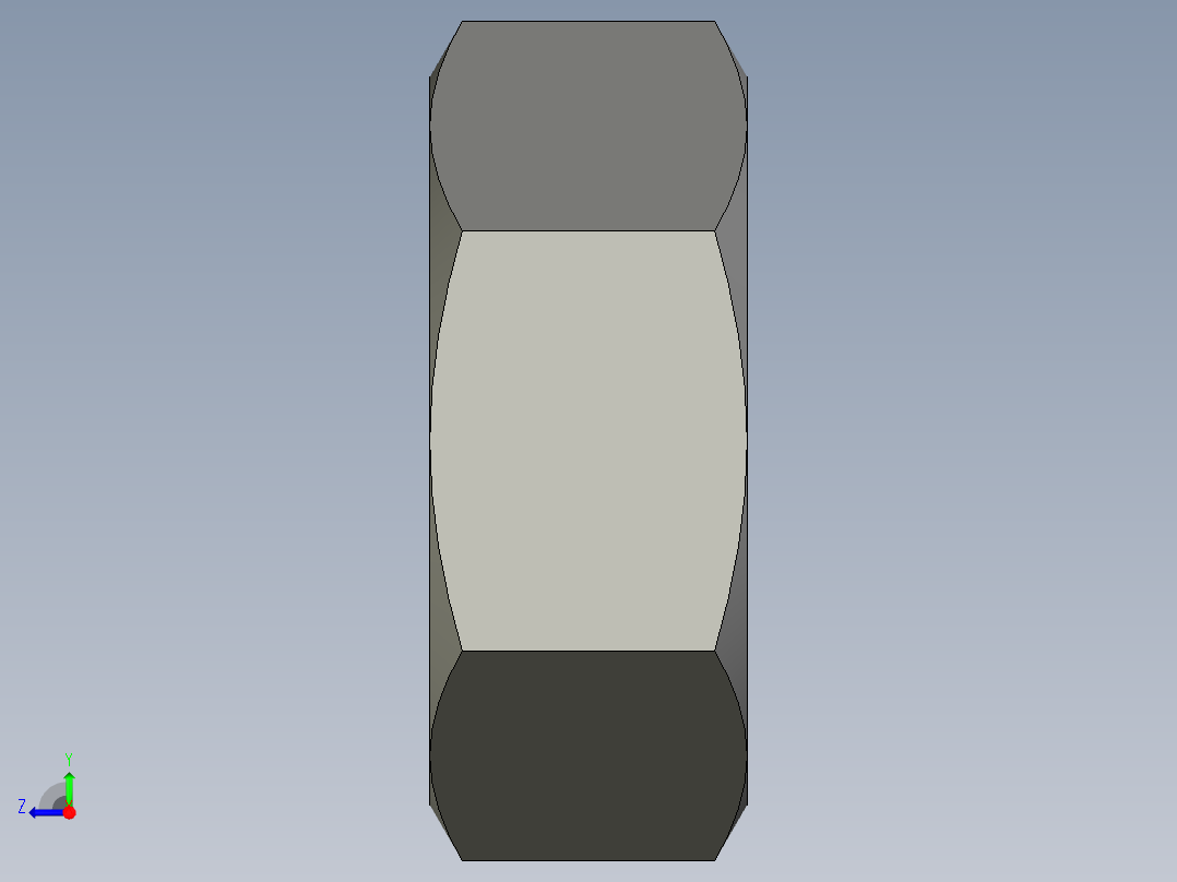 公制六角螺母-Metric Hex Nuts M3 x 0.5mm Thread右视图