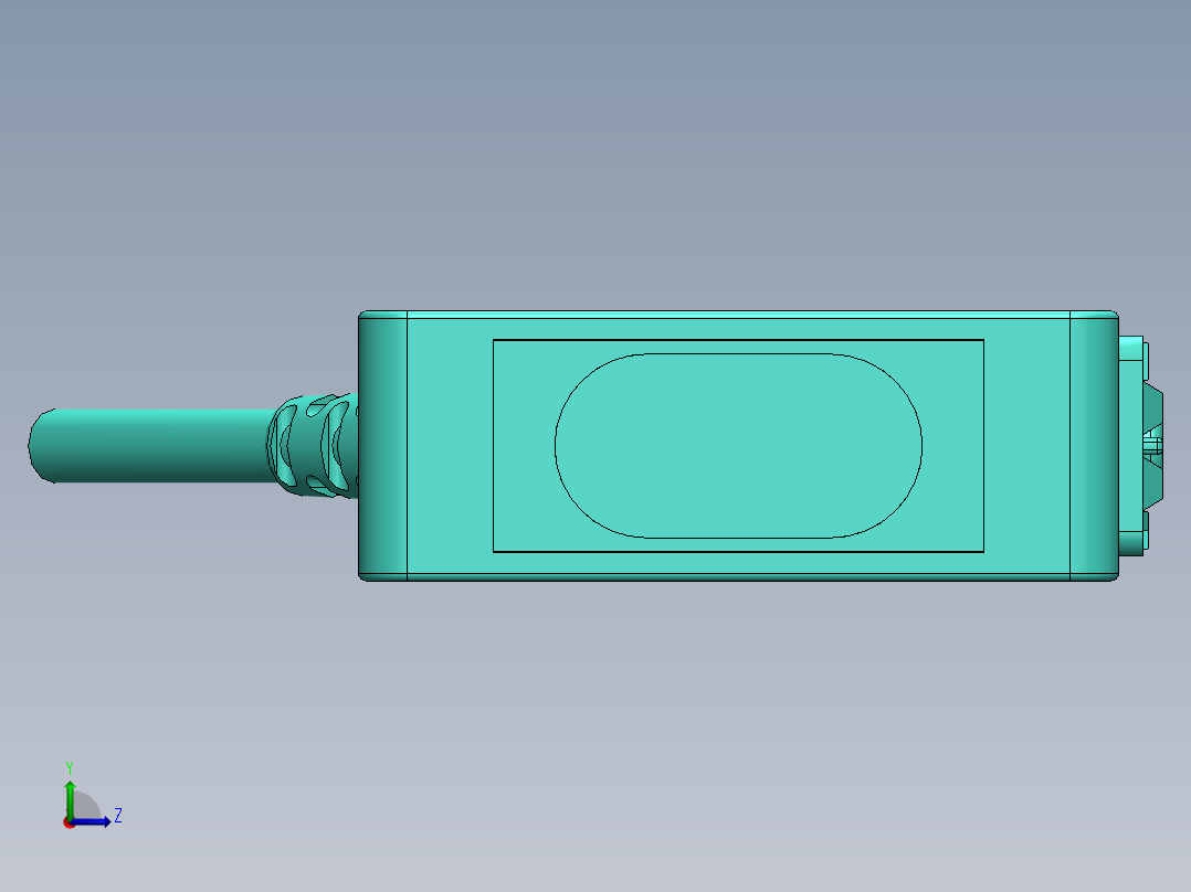 方形光电对射BRTI-S1000N左视图