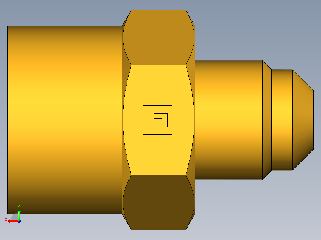扩口式工业通用硬管接头Female Connector 46F-6-8后视图
