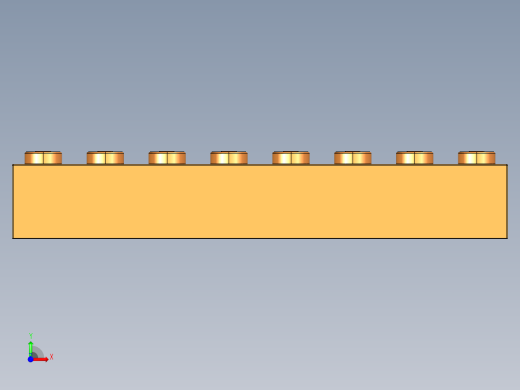 乐高套装 4421基本积木-4118826 - 3007 Bright Orange Brick 2 x 8.STEP前视缩略图