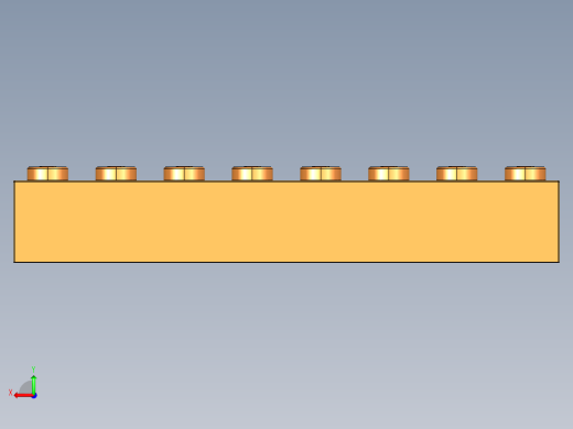 乐高套装 4421基本积木-4118826 - 3007 Bright Orange Brick 2 x 8.STEP后视缩略图
