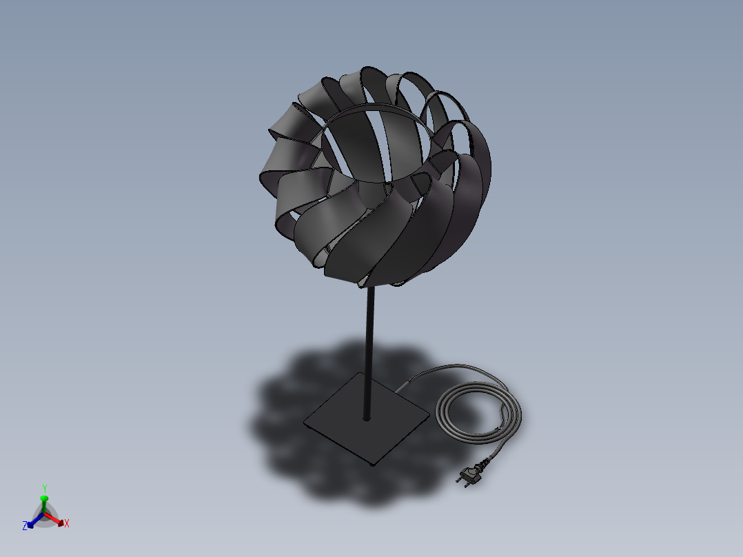 精美台灯三维模型SW