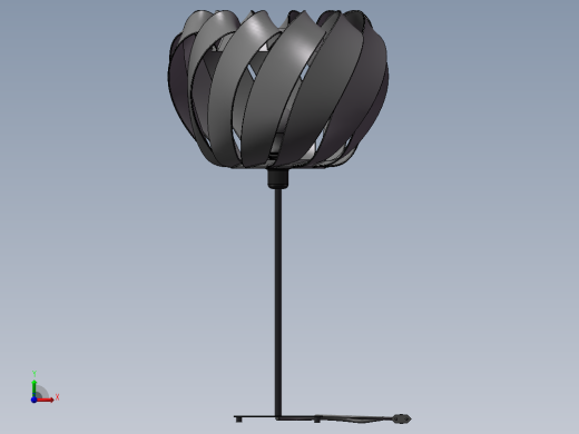 精美台灯三维模型SW前视缩略图