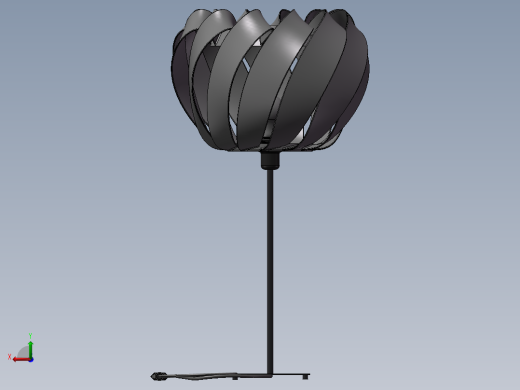 精美台灯三维模型SW后视缩略图