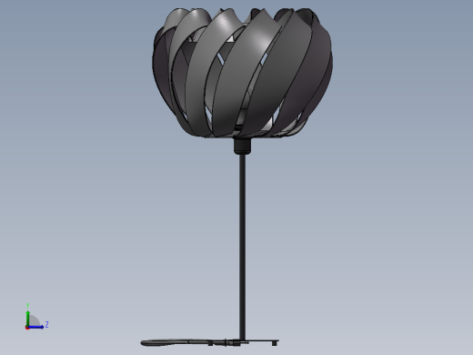 精美台灯三维模型SW左视缩略图