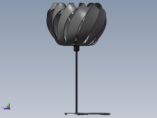 精美台灯三维模型SW右视缩略图