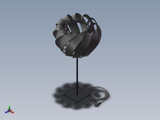 精美台灯三维模型SW正等轴测缩略图