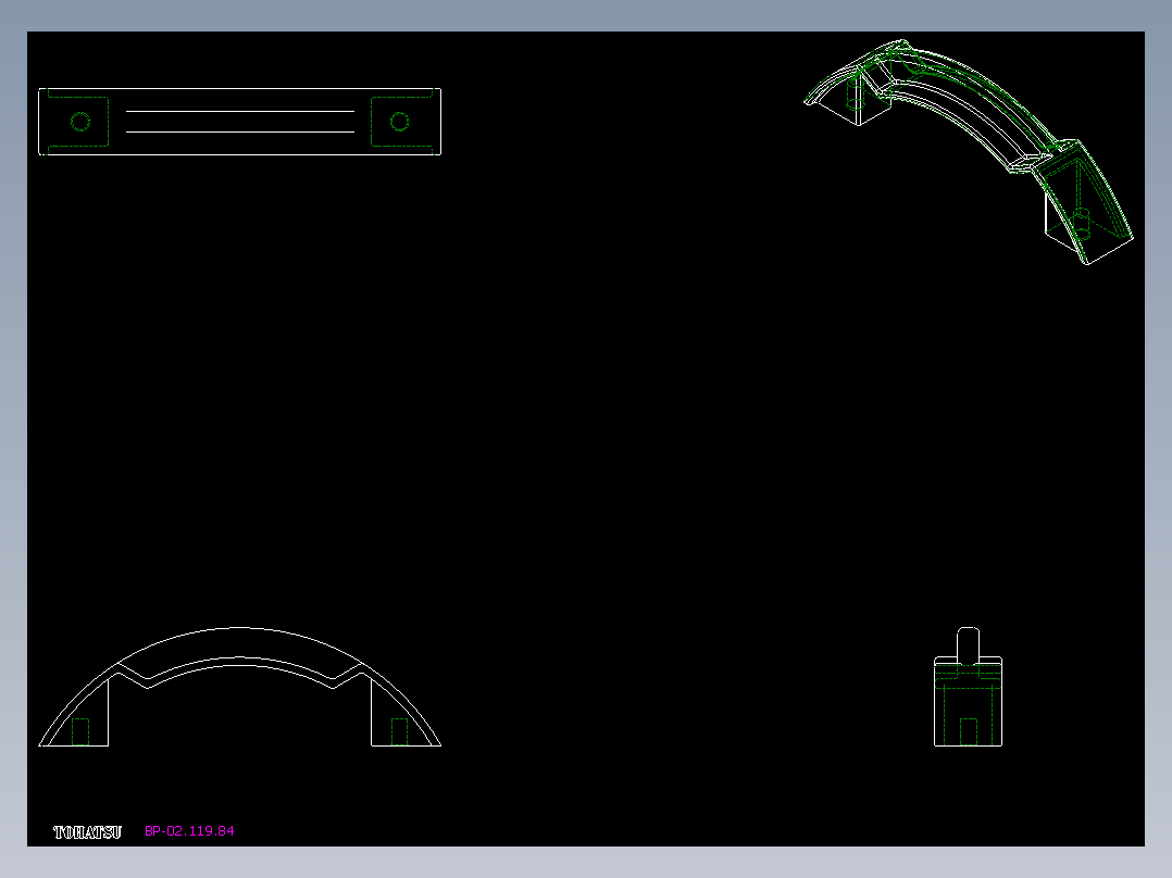 取手(塑膠)BP(A)-2D多系列多零件图纸模型