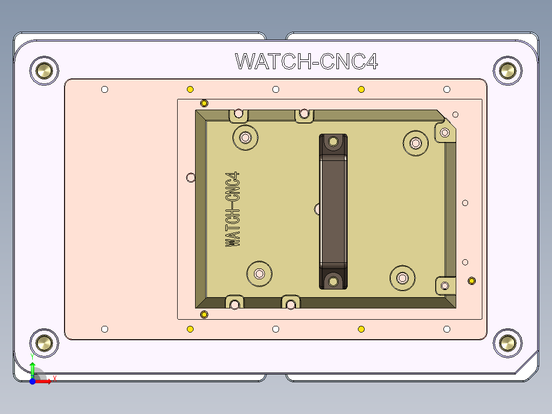 WATCH-手表CNC工装夹具三维模型CNC4-0701前视图