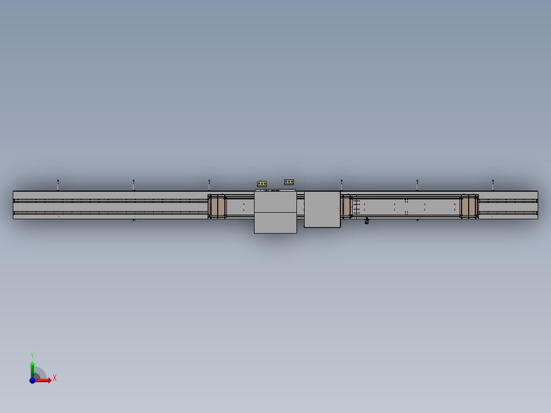 喷码机模具台架（sw18可编辑+工程图+bom）前视图